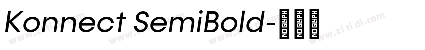 Konnect SemiBold字体转换